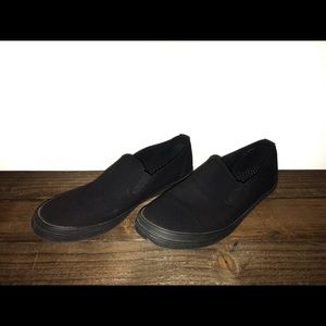 Black slip on flats